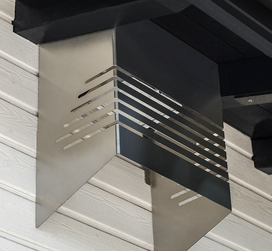 fk design applique murale exterieur decoupe laser pliage inox