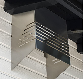 fk design applique murale exterieur decoupe laser pliage inox