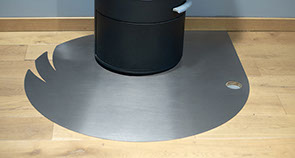 fk design plaque poele bois inox goutte 